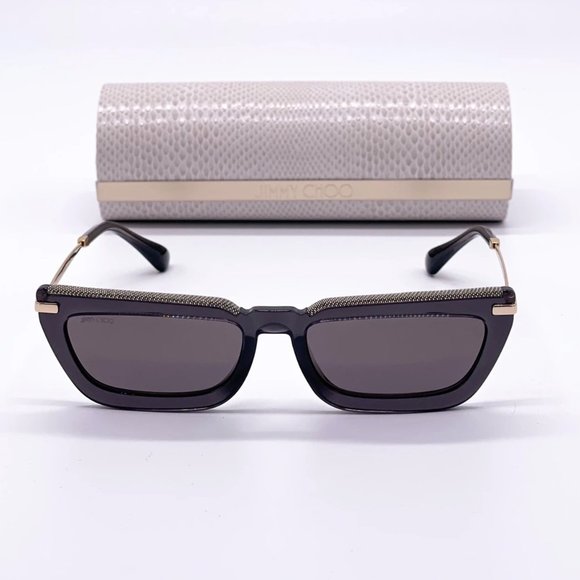 🔥 NEW JIMMY CHOO BLACK ACETATE SUNGLASSES - Picture 3 of 8